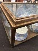Blue Willow Childs Tea Set in Glass Display Case