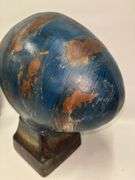 Privilege Blue Wide Head Ceramic Sculpture