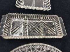 Variety of Crystal and Glass Serving Trays and Bowls