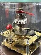 Antique Chinese Brass Glass Mechanical Clock