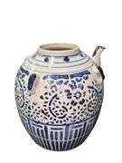 Vintage Chinese Wine Pot with Spout