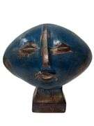 Privilege Blue Wide Head Ceramic Sculpture