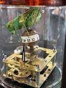 Antique Chinese Brass Glass Mechanical Clock