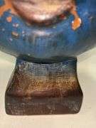 Privilege Blue Wide Head Ceramic Sculpture