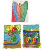 Trio of Claire McElveen Original Unframed Art
