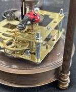 Antique Chinese Brass Glass Mechanical Clock