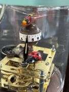 Antique Chinese Brass Glass Mechanical Clock