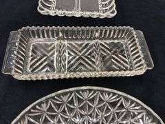 Variety of Crystal and Glass Serving Trays and Bowls
