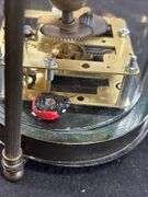 Antique Chinese Brass Glass Mechanical Clock