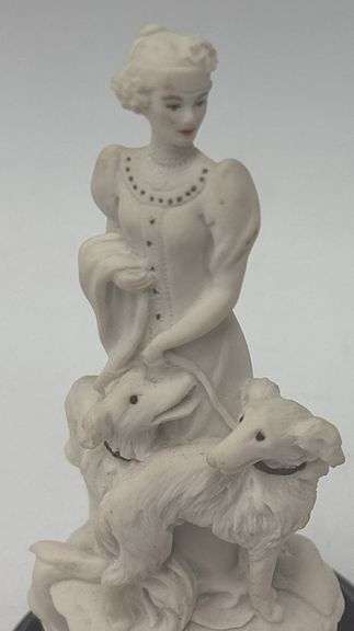 Vintage 1993 Giuseppe Armani Lady with Dogs Porcelain Figurine
