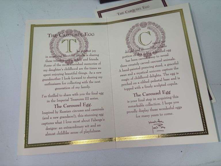 Joan Rivers Imperial Treasures Carousel Egg