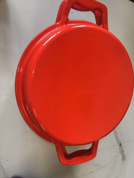 2-in-1 Cast Iron Enamel Dutch Oven Frying Pan