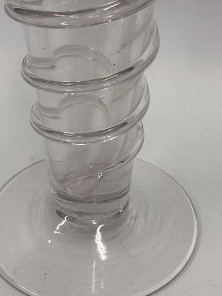 Clear Glass Vase Serpentine Wrapped