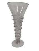 Clear Glass Vase Serpentine Wrapped