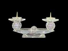 Swarovski Crystal Double Pin Candlestick Holder