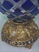 Faberge Sapphire Inspiration Carousel Horse - Franklin Mint Crystal Egg