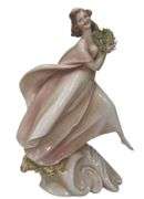 Antonio Borsato "Prancing Girl with Bouquet" Porcelain figurine.