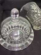 Mikasa Salinas Round Glass Dome Covered Butter Condiment Dish