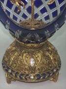 Faberge Sapphire Inspiration Carousel Horse - Franklin Mint Crystal Egg