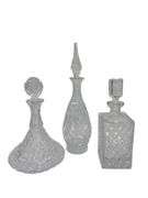 Trio of Crystal Decanters