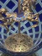 Faberge Sapphire Inspiration Carousel Horse - Franklin Mint Crystal Egg