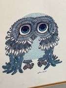 Vintage Glenn Heath Owl Art Framed Print