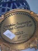 Faberge Sapphire Inspiration Carousel Horse - Franklin Mint Crystal Egg