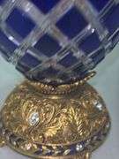 Faberge Sapphire Inspiration Carousel Horse - Franklin Mint Crystal Egg