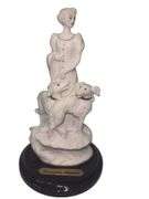 Vintage 1993 Giuseppe Armani Lady with Dogs Porcelain Figurine