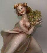 Antonio Borsato "Prancing Girl with Bouquet" Porcelain figurine.