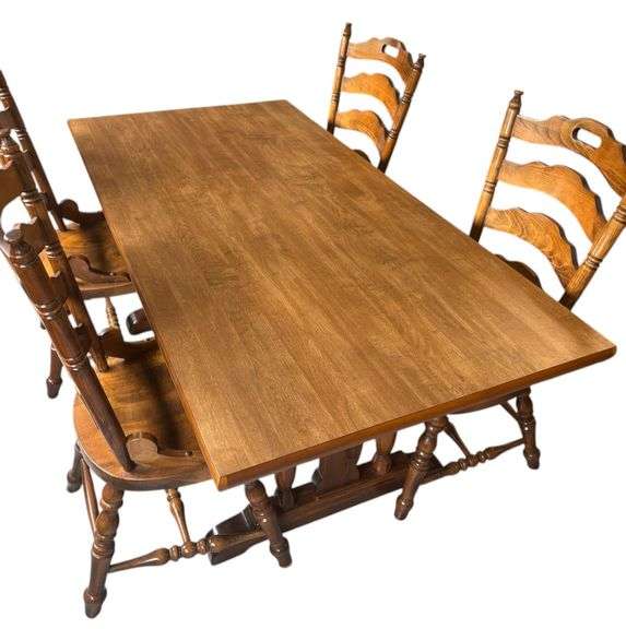 Trestle Dining Table and Chairs