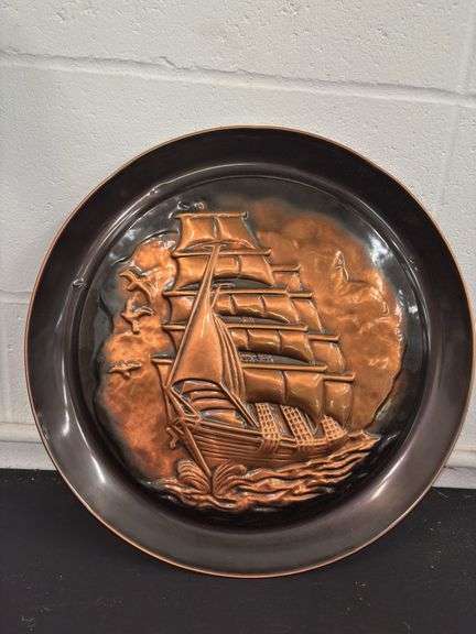 Copper Sailboat Wall Hanging Coppercraft Guild 1970