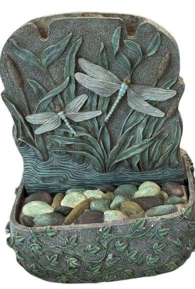 Pair of Tranquil Garden Dragonfly Fountain