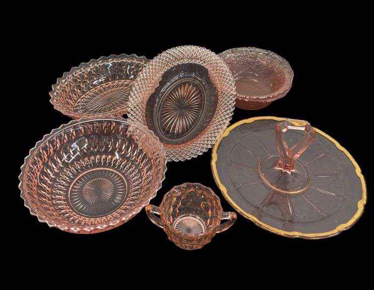 Pink Depression Glass Variety