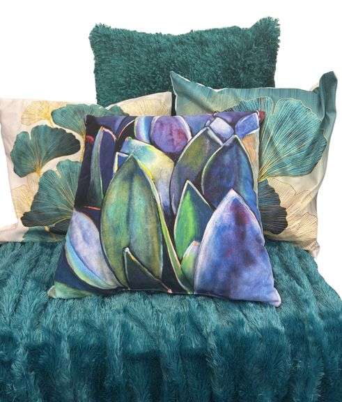 Decorative Pillows and Throw