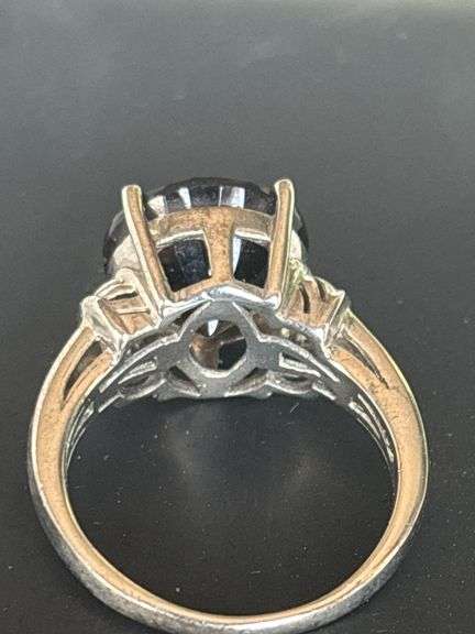 Platinum Overlay Sterling Silver Smoky Quartz Solitaire Ring