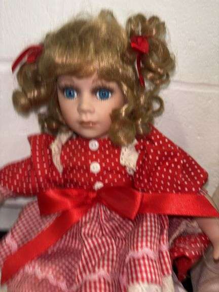 Pair of Porcelain Dolls