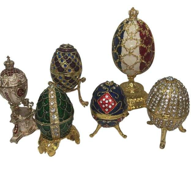 Variety of Collectible Enamel Eggs