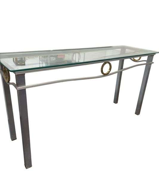 Glass Top Foyer Table