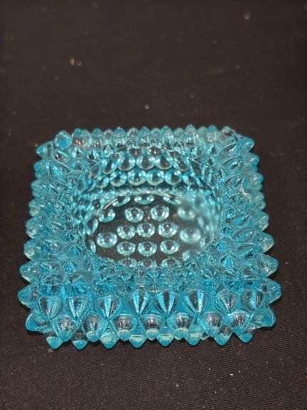 Vintage Fenton Hobnail Aqua Blue Salt Cellar and more