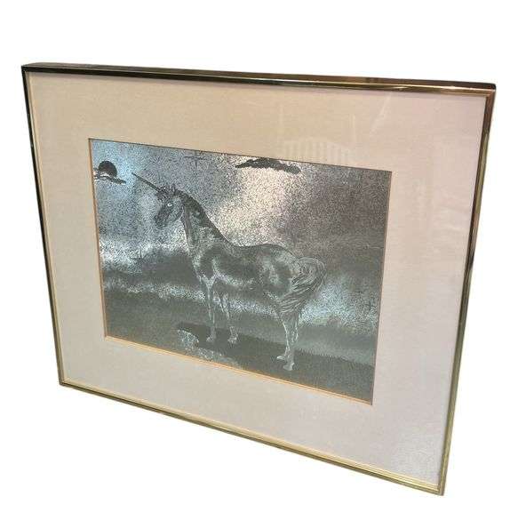 Unicorn Gold Foil Wall Art