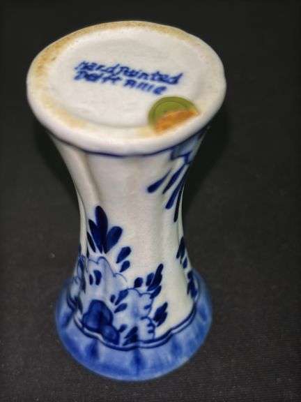 Hand Painted Delft Bud Vase
