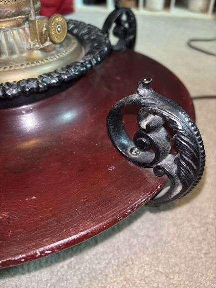 Moses Swan &  McLewee Co Converted Oil Lamp