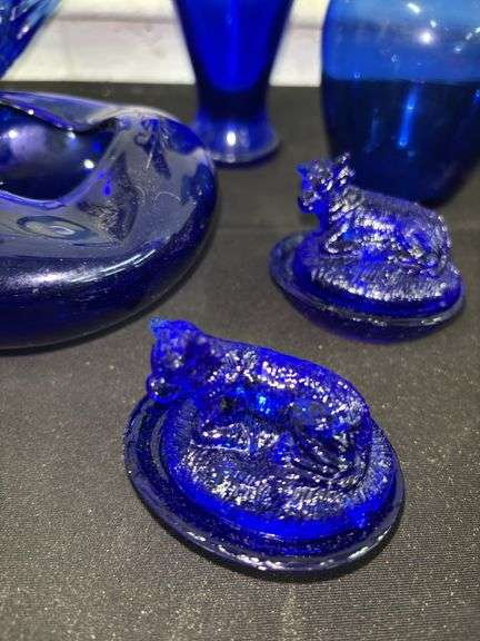 Variety of Cobalt Blue Glassware