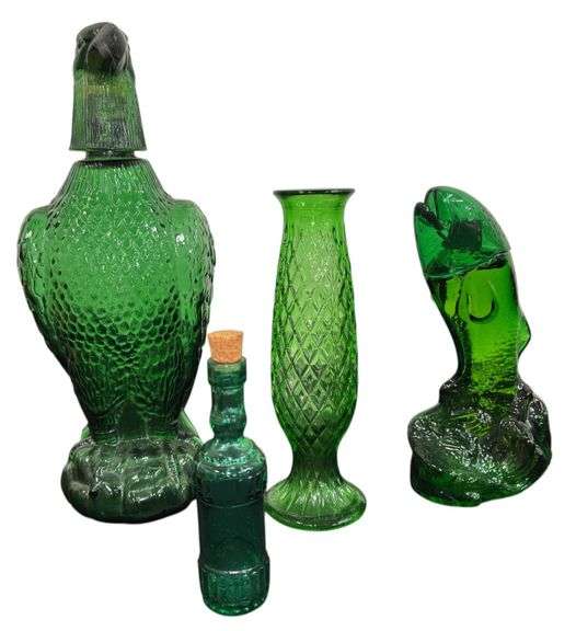 Collectible Green Glass Variety