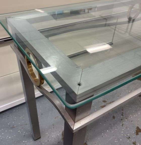 Glass Top Foyer Table