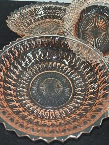 Pink Depression Glass Variety