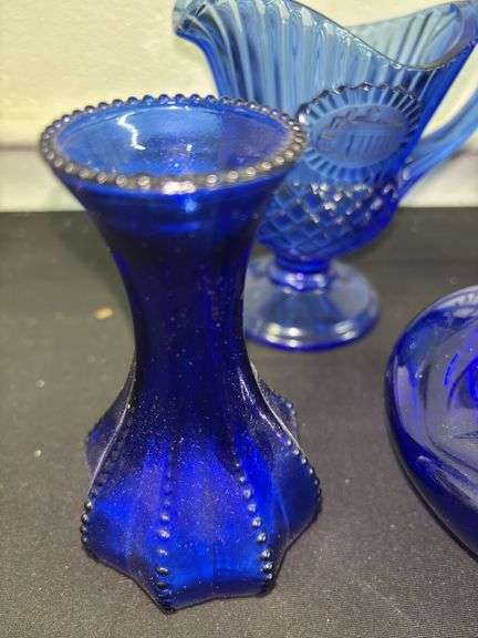 Variety of Cobalt Blue Glassware