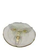 Vintage Lancaster Yellow Petal 3-Toed Cake Plate
