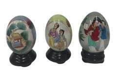 Trio of Decorative Eggs